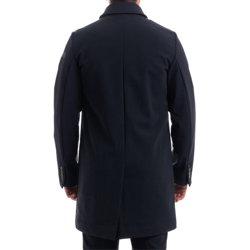 Trench Uomo tinta unita con bottoni Blu RRD- Francavilla Moda